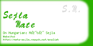 sejla mate business card